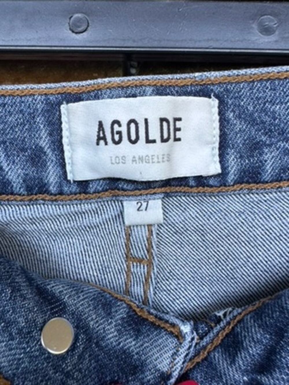 AGOLDE Toni Mid Rise Straight Jeans Women's Size 27 Organic Cotton Made in USA